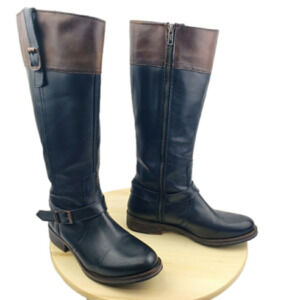 Wolverine Shannon Knee High Tall Riding Boots Equestrian Black Leather Size 7.5